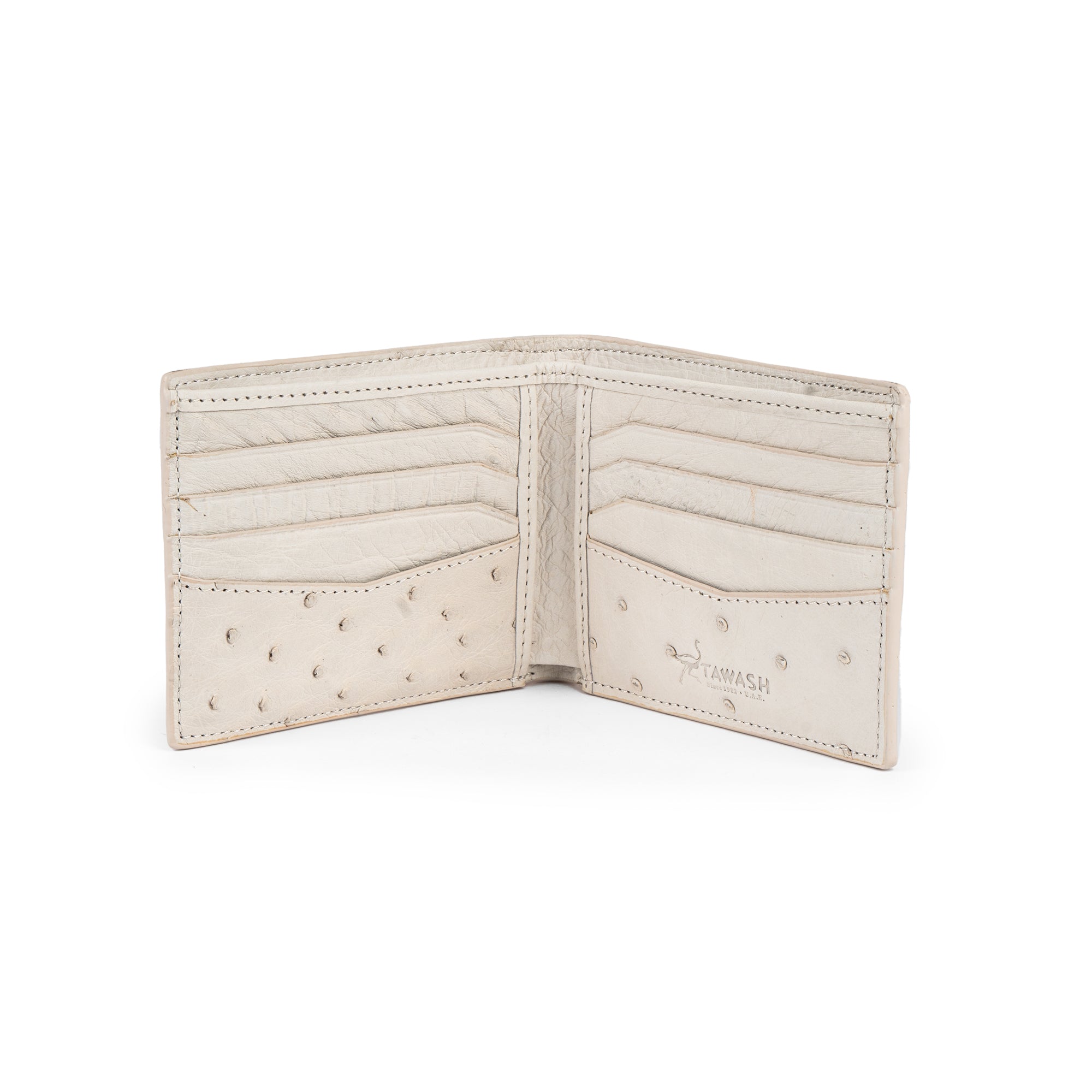 Artisanal White Ostrich Elegance