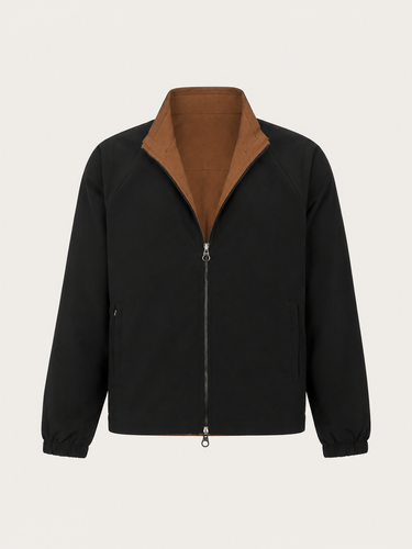26118 MARCO LION MEN'S JACKET - DARK BROWN / BLACK