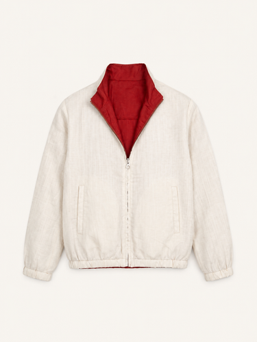 26195 MARCO LION MEN'S JACKET- BEIGE/MAROON