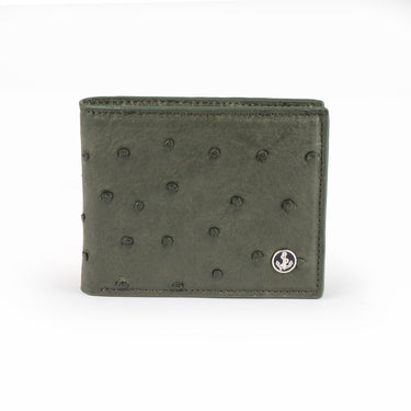 A801 Green REAL Ostrich WALLET - 03