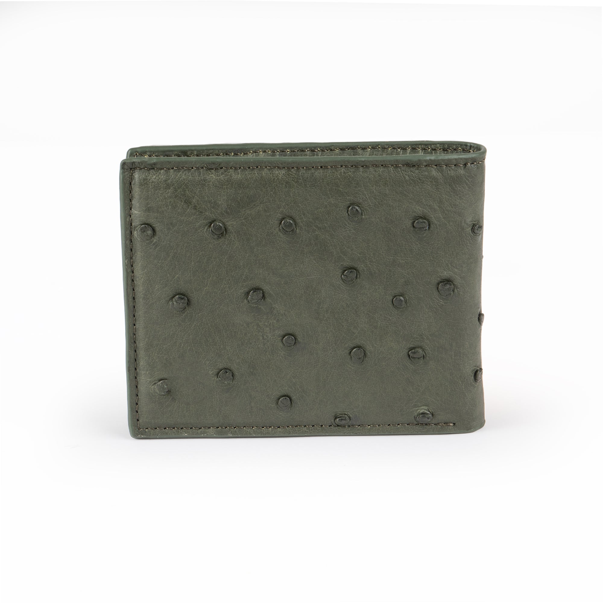 A801 Green REAL Ostrich WALLET - 03
