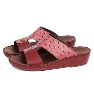 3486 VET- OSTRICH 2 TONE SANDALS
