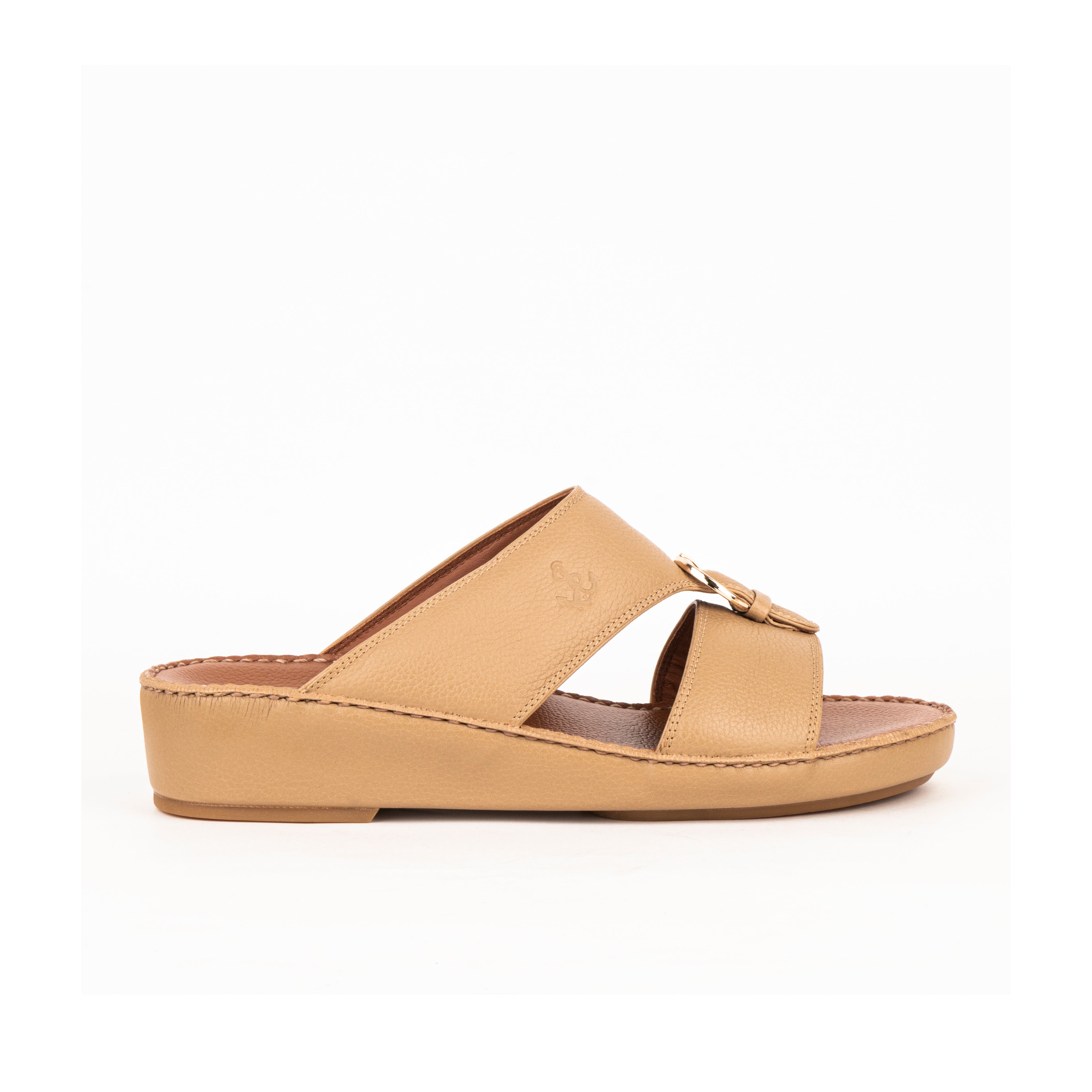 نعال ولادي جلد بيج