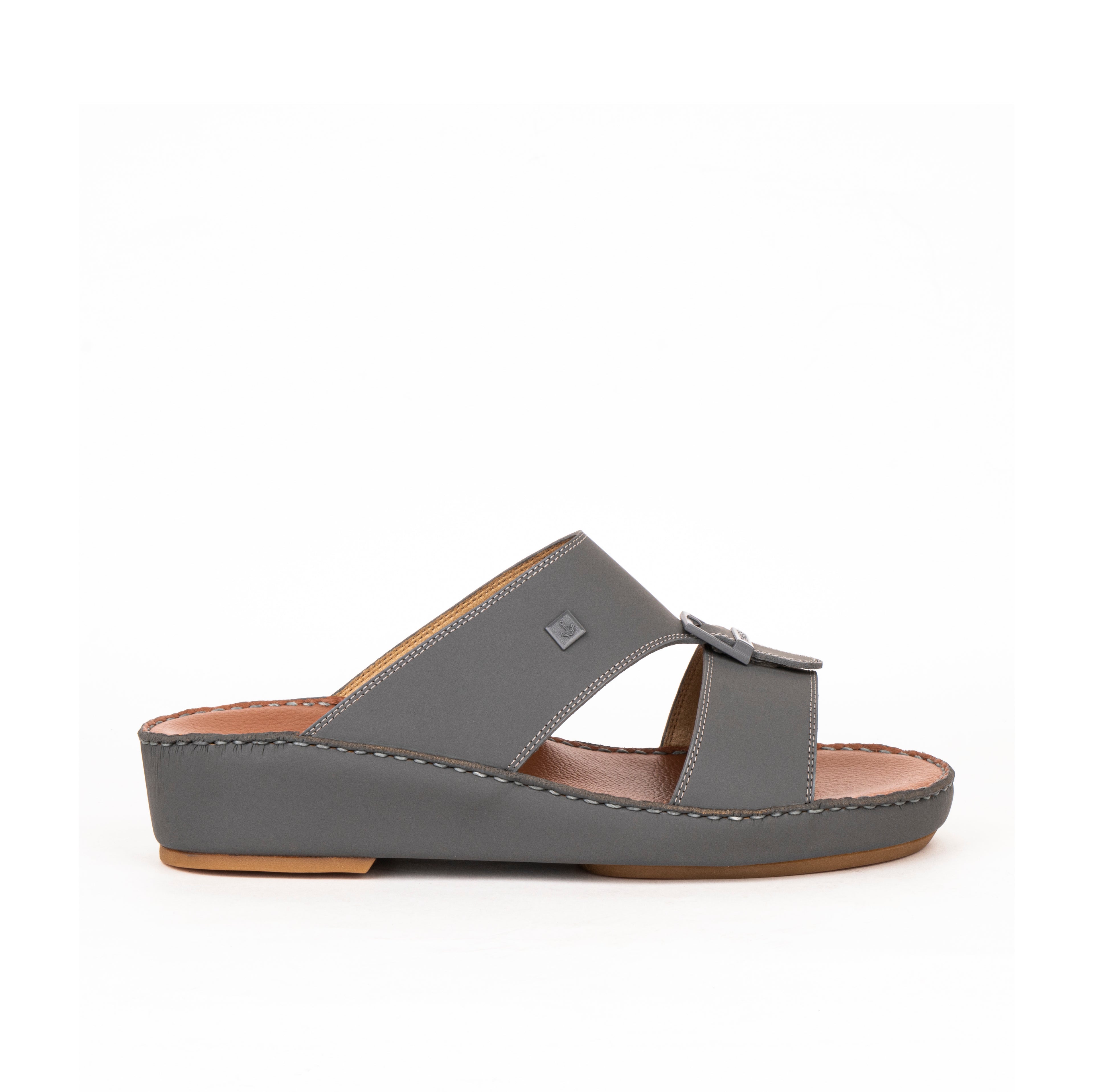 نعال ولادى جلد طبيعي  ترابي