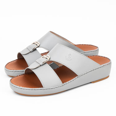 Grey 1493 Micro Calf men's Arabic sandals in sizes 47 and 48