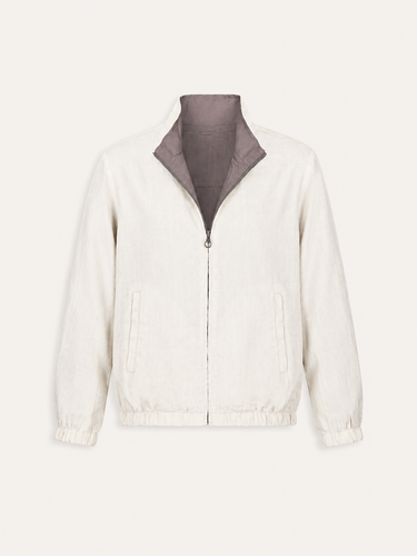 26195 MARCO LION MEN'S JACKET- BEIGE/DARK GREY