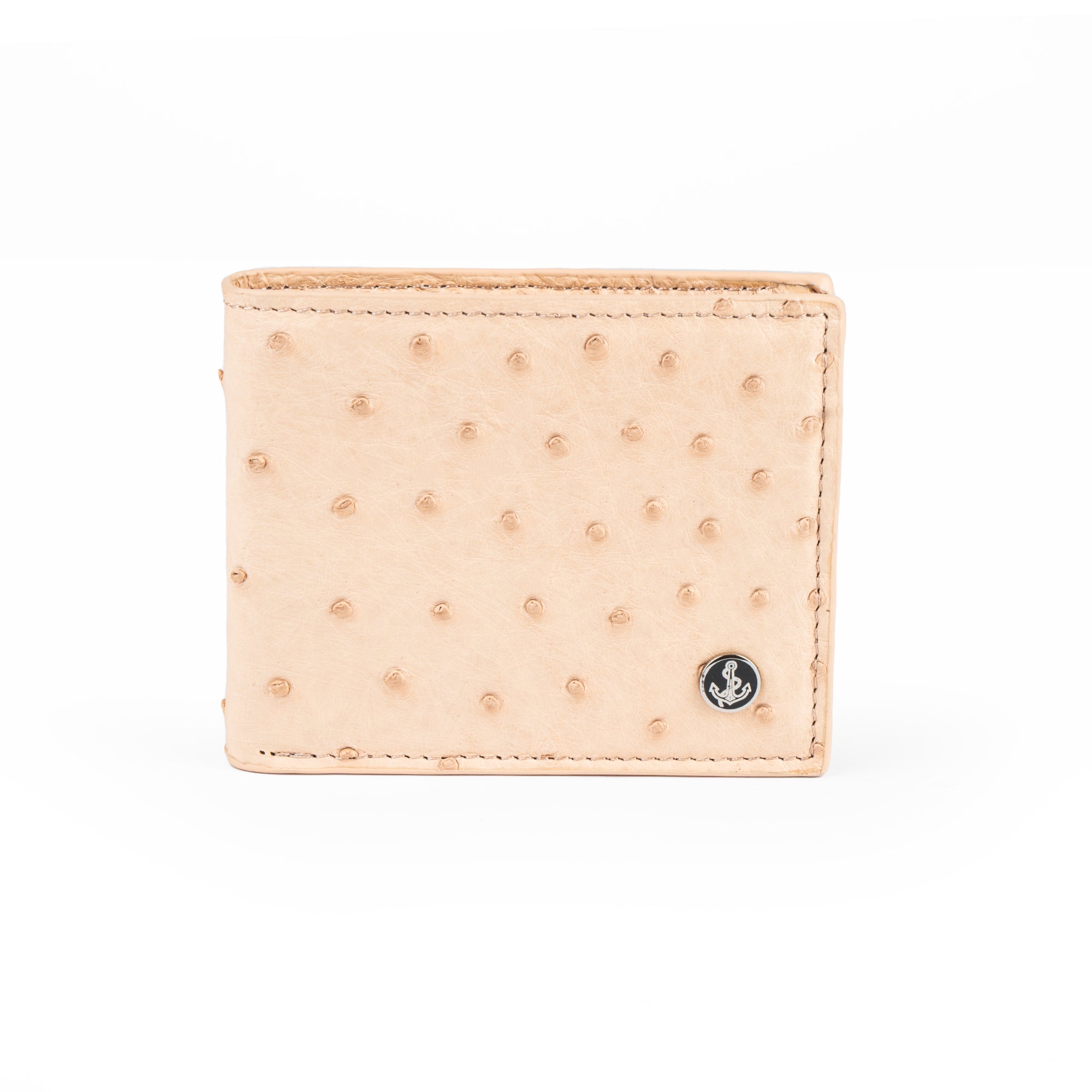 Apricot Ostrich Leather Wallet