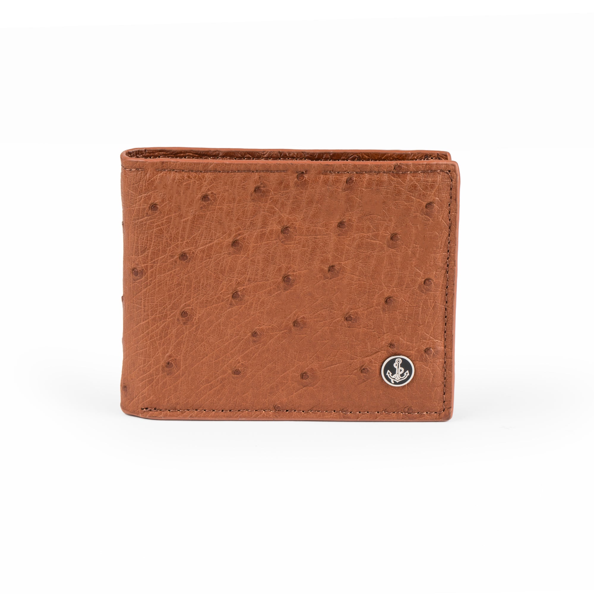 Luxury Brown Real Ostrich Leather Wallet