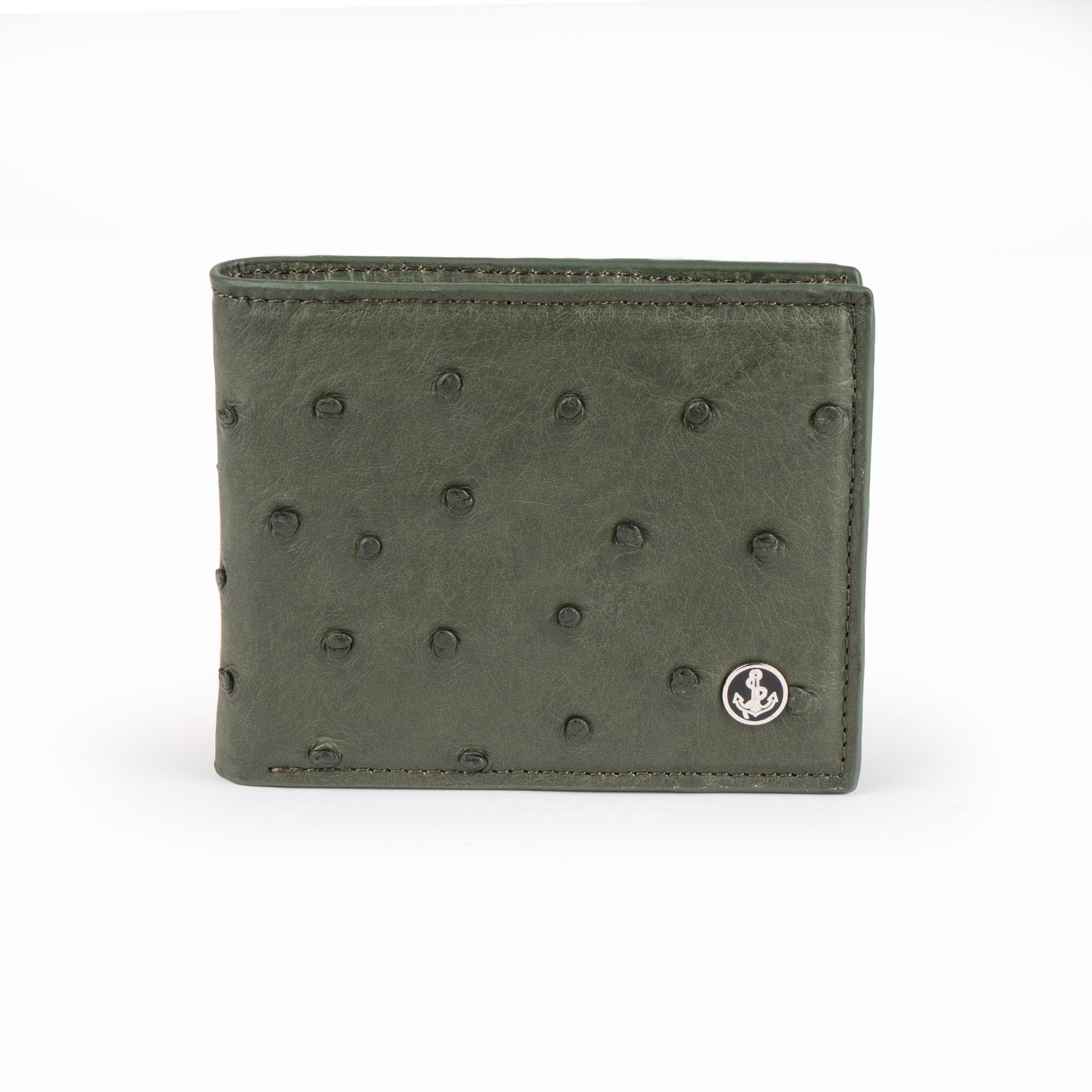 A801 Green REAL Ostrich WALLET - 03