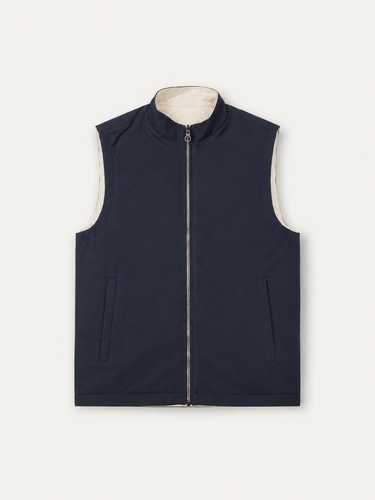 26060 MARCO LION MEN'S HALF JACKET - BLUE / BEIGE