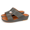 Grey 2052 M-CALF men sandal – modern leather sandal for kandura and casual wear