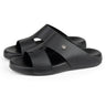 Black T-038 AX Sports men sandal – premium calf leather Gulf style sandal