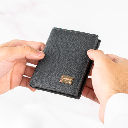 محفظة رجالي جلد طبيعي فاخرة بتصميم أنيق وعملي
